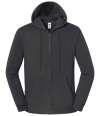 SS153 622860 Fruit of the Loom Iconic Premium Hooded Sweat Jacket Light Graphite colour image